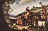 Abraham Canvas Paintings - Abraham's Journey to Canaan